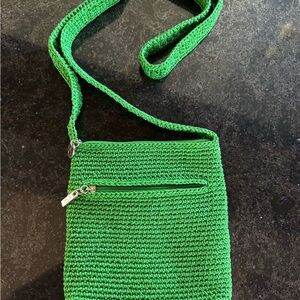 Green Crochet Crossbody Bag